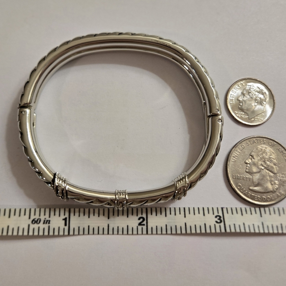 MOBIUS ASK SEEK KNOCK BANGLE BRACELET SILVER-PLATED, Gift Boxed #7 - Picture 6 of 16